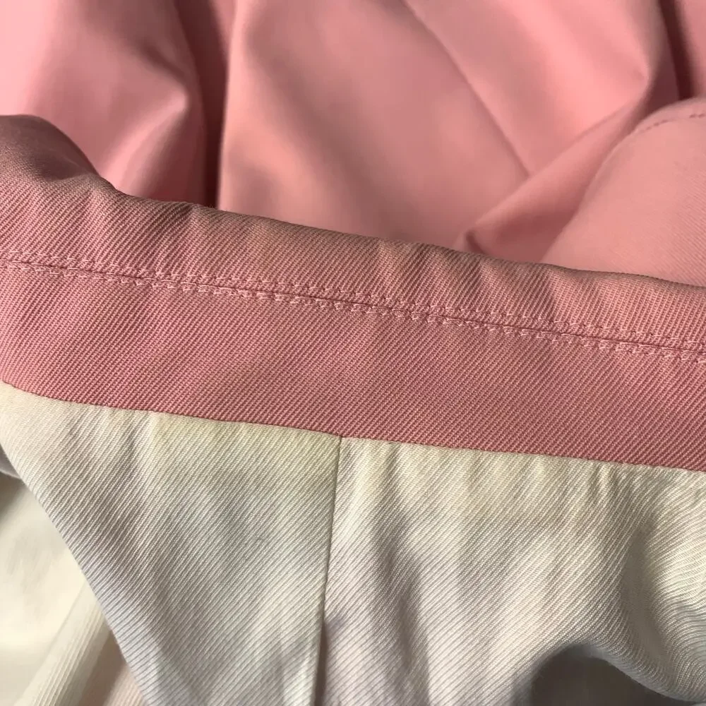 AMI Chest Size 44 Pink Black Cotton Polyester Peak Lapel Sport Coat